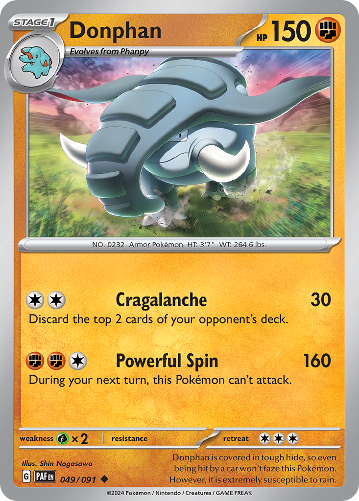 Donphan - 049/091 - Paldean Fates (Reverse Holo)
