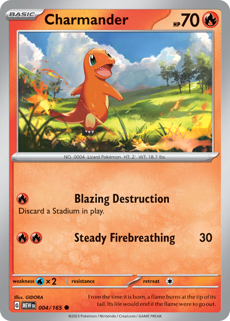 Charmander - 004/165 -SV: Scarlet & Violet 151 (MEW)