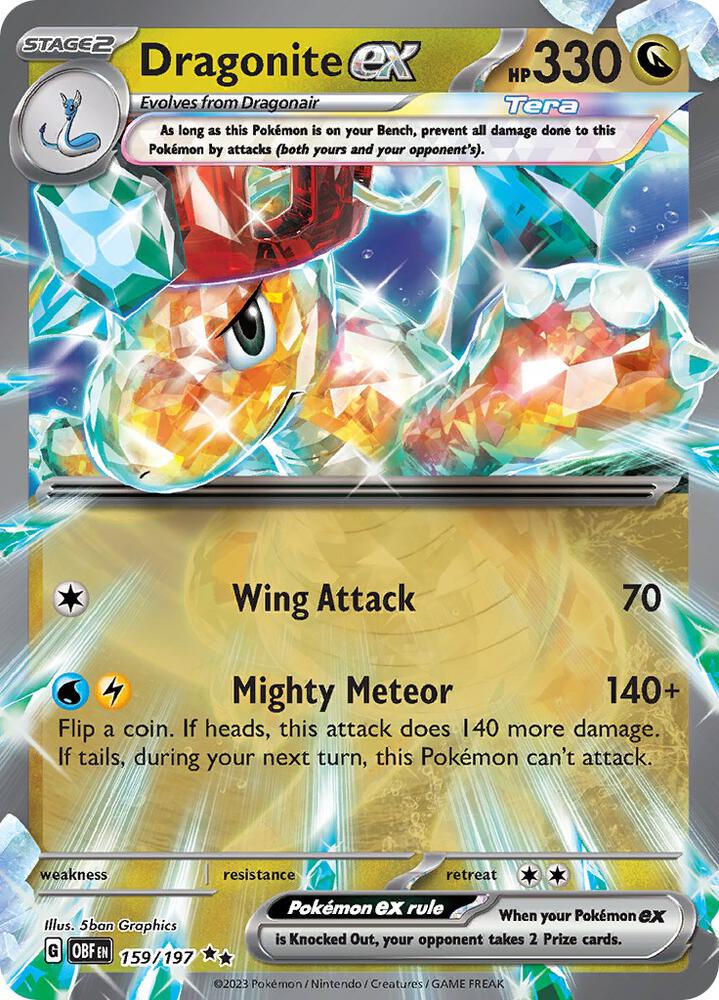 Dragonite ex - 159/197 - Obsidian Flames