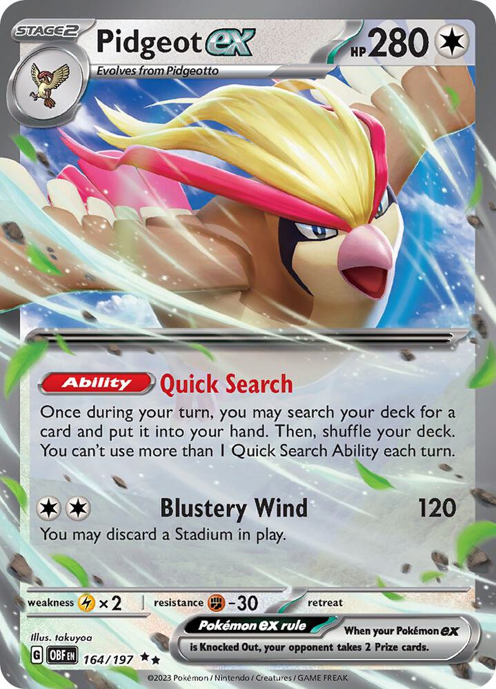 Pidgeot ex - 164/197 - SV03: Obsidian Flames (OBF)