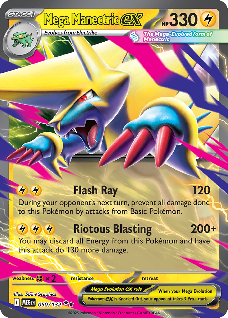 Mega Manectric ex - 050/132 - Mega Evolution (MEG)
