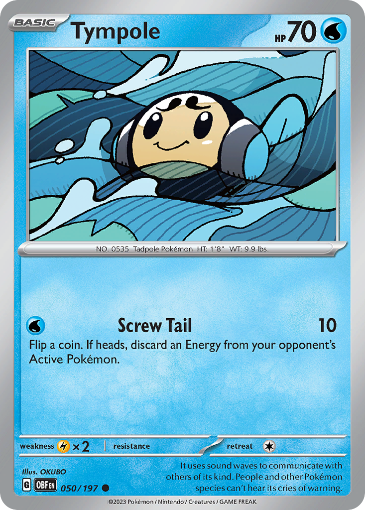 Tympole - 050/197 - Obsidian Flames (Reverse Holo)