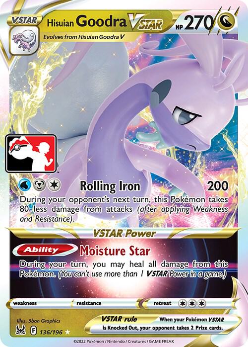 Hisuian Goodra VSTAR - 136/196 - SWSH11: Lost Origin (SWSH11) (League Stamp)
