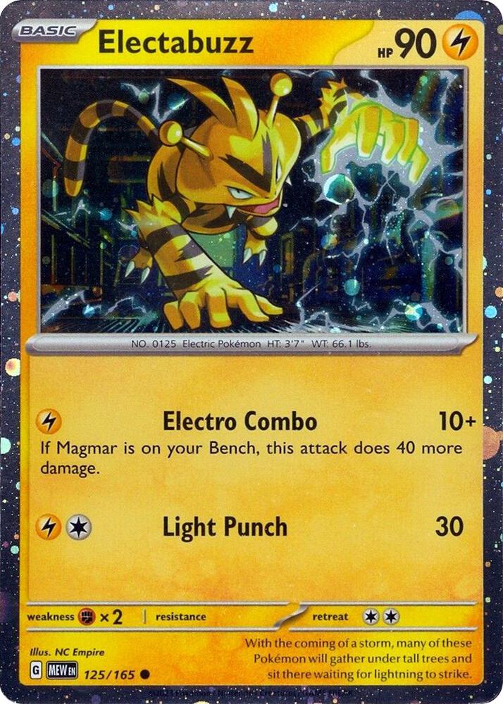 Electabuzz - 125/165 - Mew 151 (Cosmos Holo)