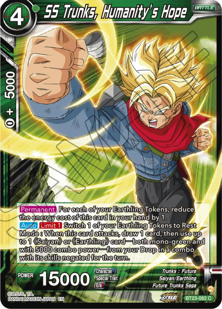 SS Trunks, Humanity's Hope - BT23-082 - Perfect Combination (Foil)