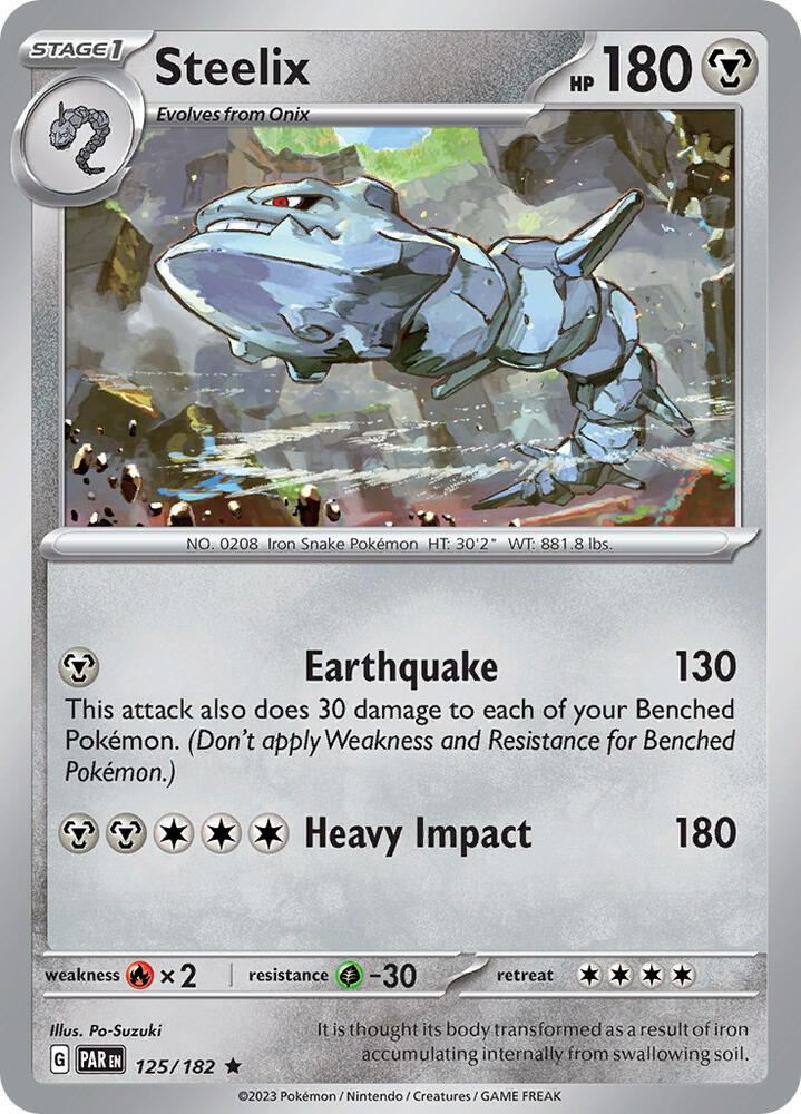 Steelix  - 125/182  - Paradox Rift  - (Reverse Holo)