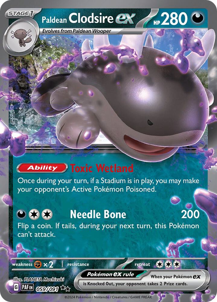 Paldean Clodsire ex - 059/091 - SV: Paldean Fates (PAF)