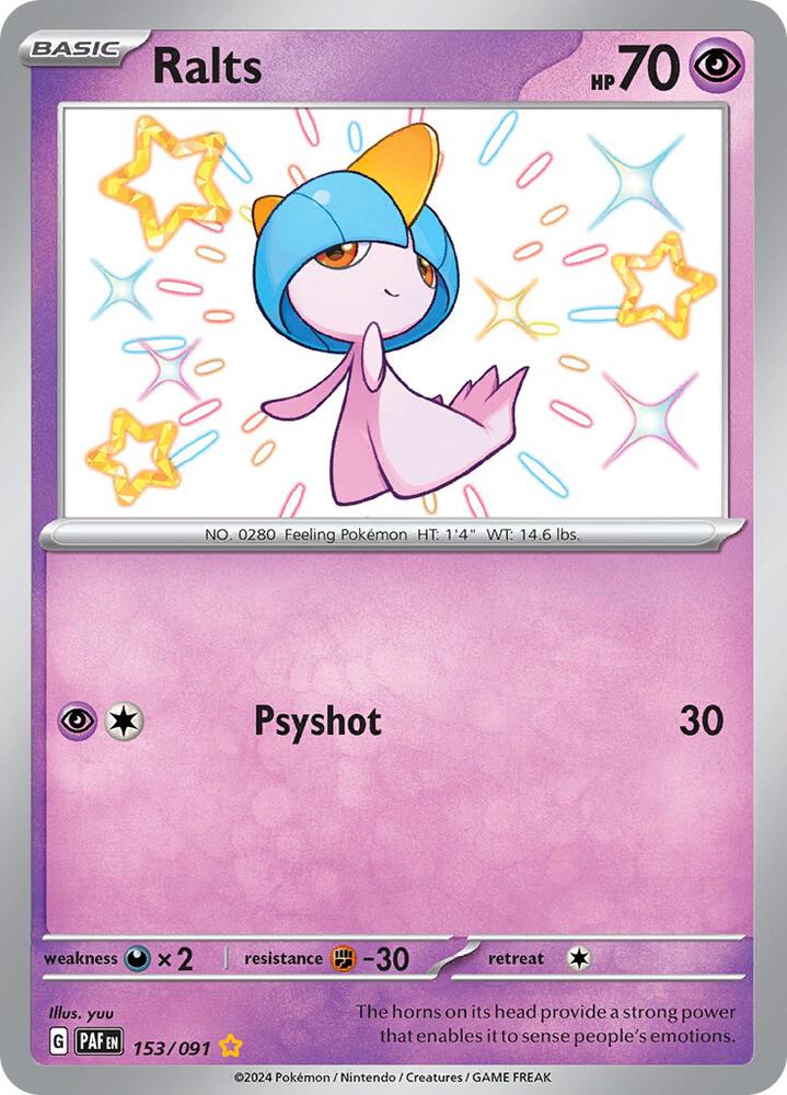 Ralts - 153/091 - Paldean Fates