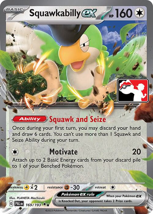 Squawkabilly ex - 169/193 - Paldea Evolved (League Stamped)