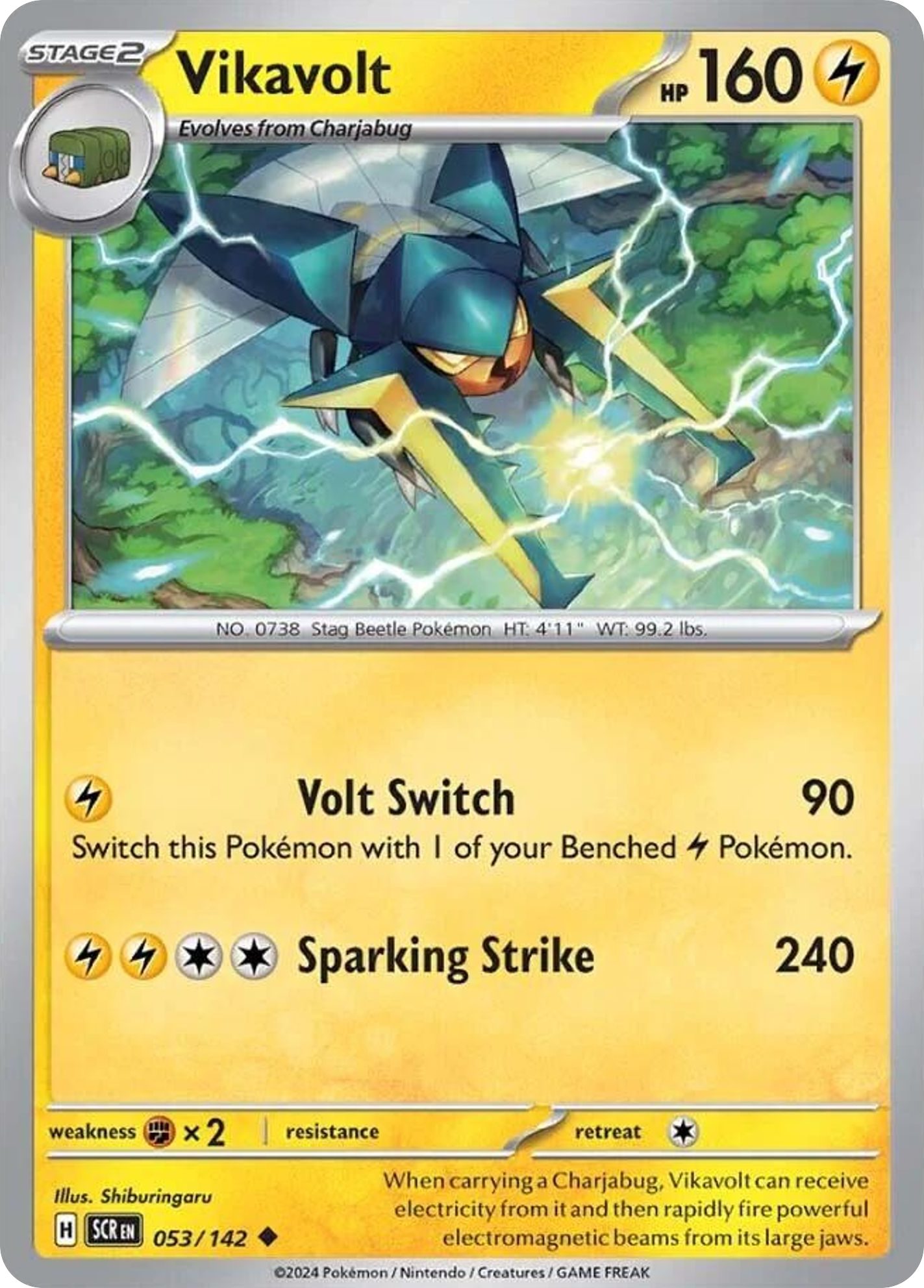 Vikavolt- 053/142 - Stellar Crown (Reverse Holo)