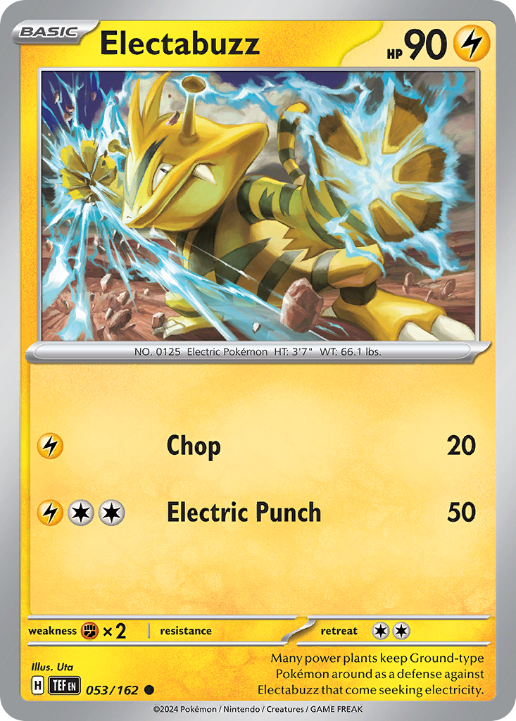 Electabuzz - 053/162 - Temporal Forces (Reverse Holo)