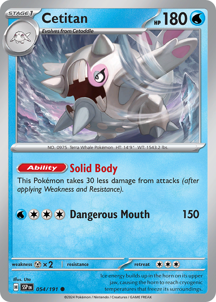 Cetitan - 054/191 - Surging Sparks (Reverse Holo)