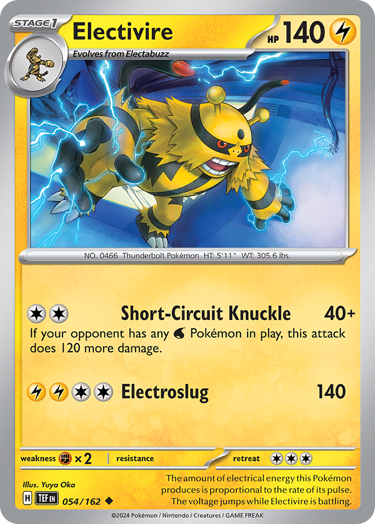 Electivire - 054/162 - Temporal Forces (Reverse Holo)