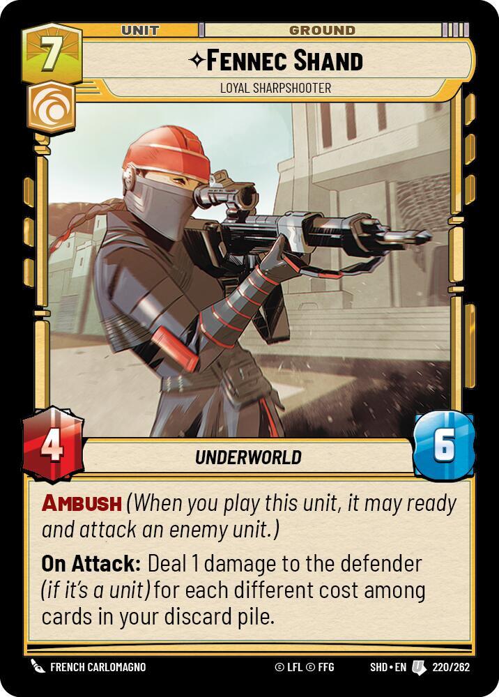 Fennec Shand - Loyal Sharpshooter - 220/262 - Shadows of the Galaxy
