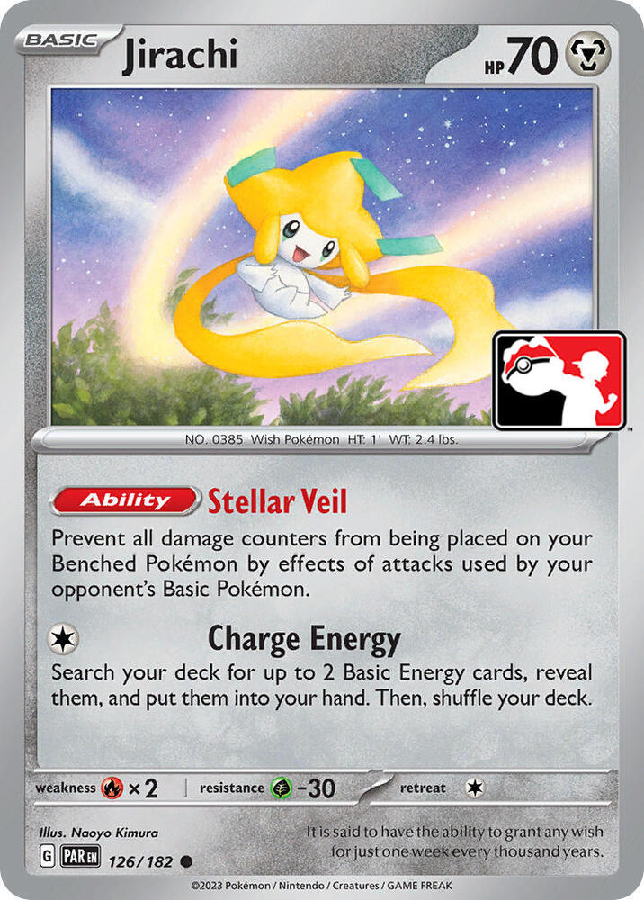Jirachi - 126/182  - Paradox Rift (League Stamp) (Holo)
