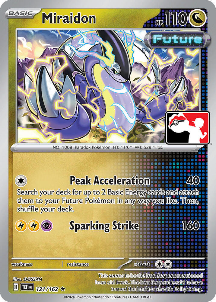 Miraidon - 121/162 - Temporal Forces (League Stamp)