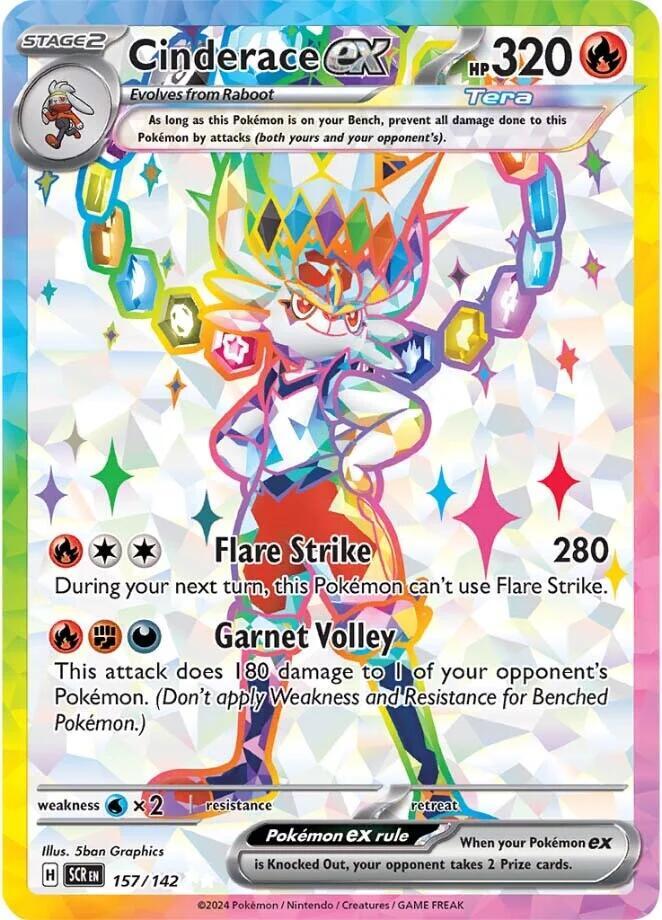 Cinderace ex - 157/142 - SV07: Stellar Crown