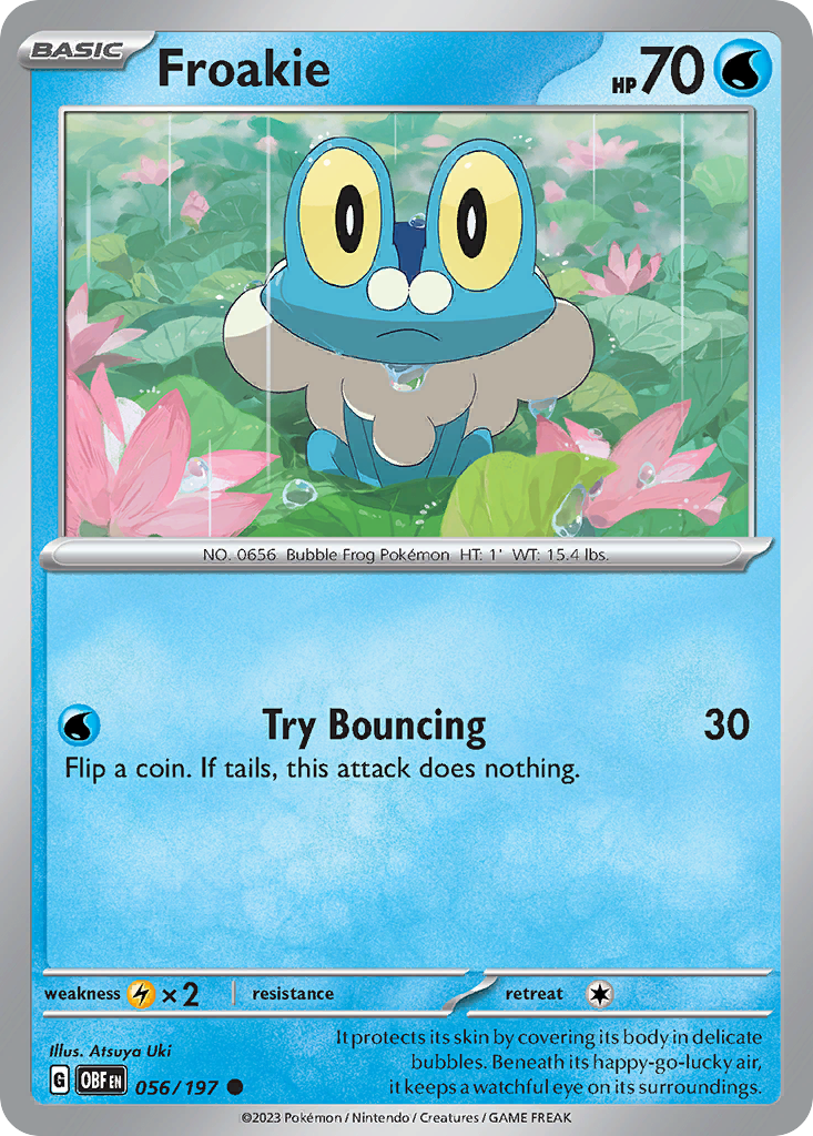 Froakie - 056/197 - Obsidian Flames (Cosmo Holo)