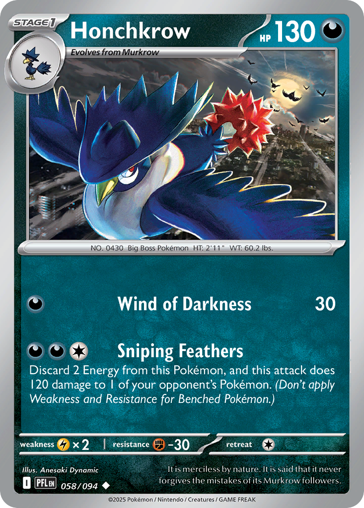 Honchkrow- 058/094 - Phantasmal Flames