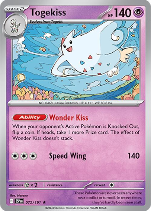 Togekiss - 072/191 - SV08: Surging Sparks (SSP) (Cosmo Holo)