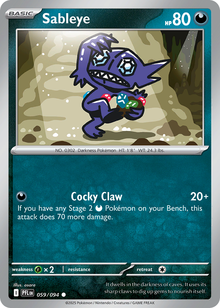 Sableye- 059/094 - Phantasmal Flames (Reverse Holo)