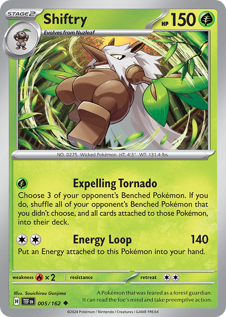 Shiftry - 005/162 - Temporal Forces (Reverse Holo)