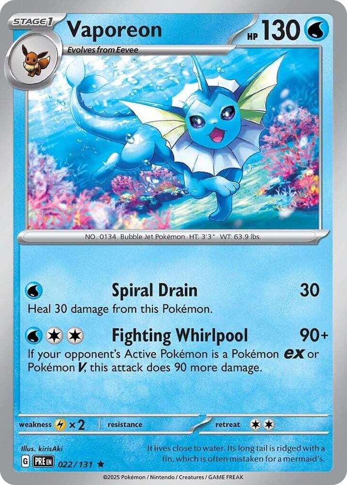 Vaporeon - SV: Prismatic Evolutions (Holo)