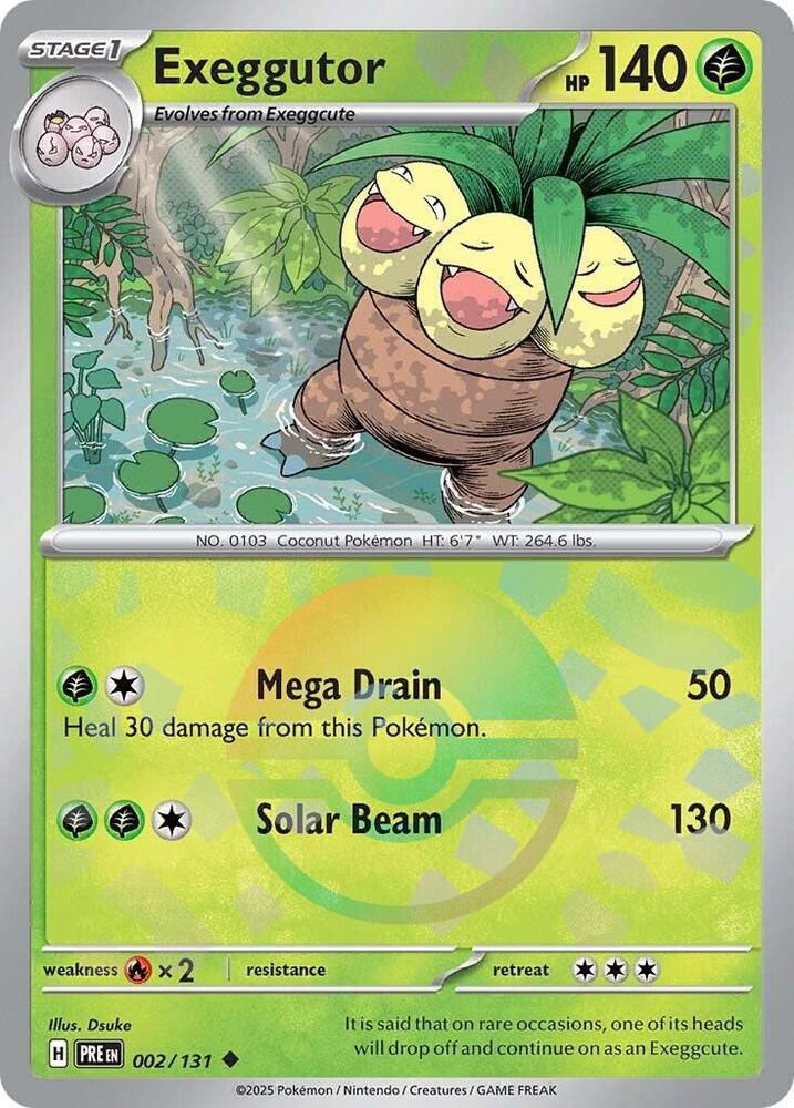 Exeggutor - 002/131 - SV: Prismatic Evolutions (Poke Ball Pattern)