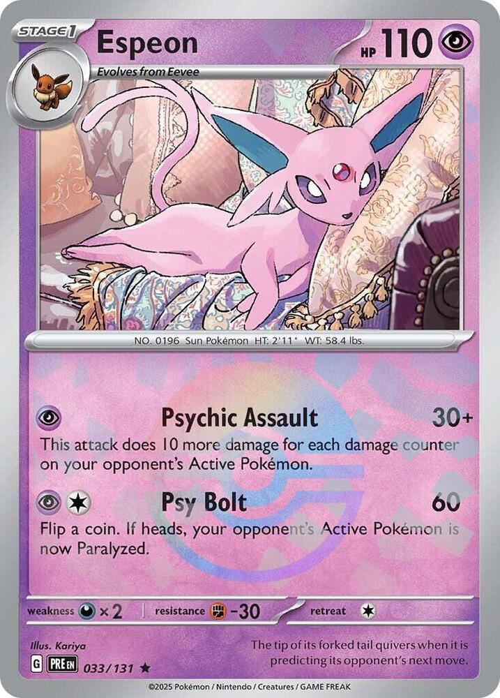 Espeon - 033/131 - SV: Prismatic Evolutions (Poke Ball Pattern)