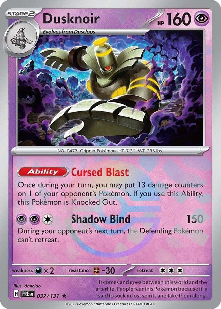 Dusknoir - 037/131 - SV: Prismatic Evolutions (PRE) (Poke Ball Pattern)