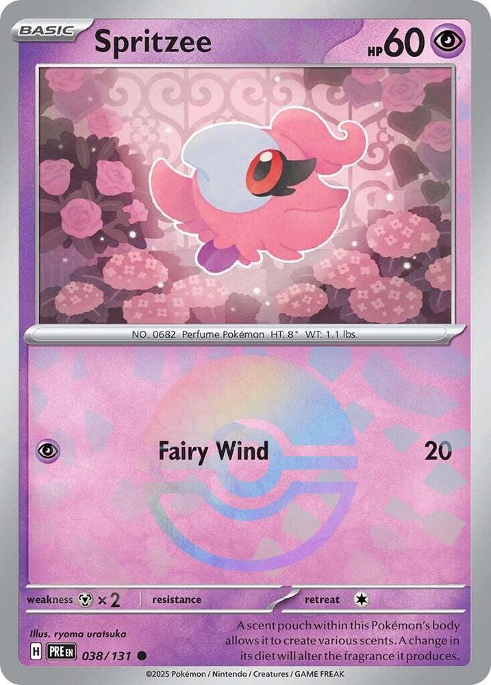 Spritzee - 038/131 - SV: Prismatic Evolutions (PRE) (Poke Ball Pattern)
