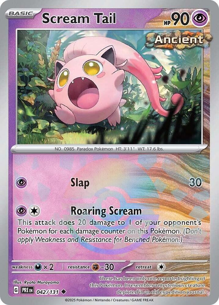 Scream Tail - 042/131 - SV: Prismatic Evolutions (PRE) (Poke Ball Pattern)