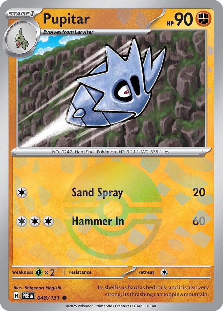 Pupitar - 048/131 - SV: Prismatic Evolutions (PRE) (Poke Ball Pattern)
