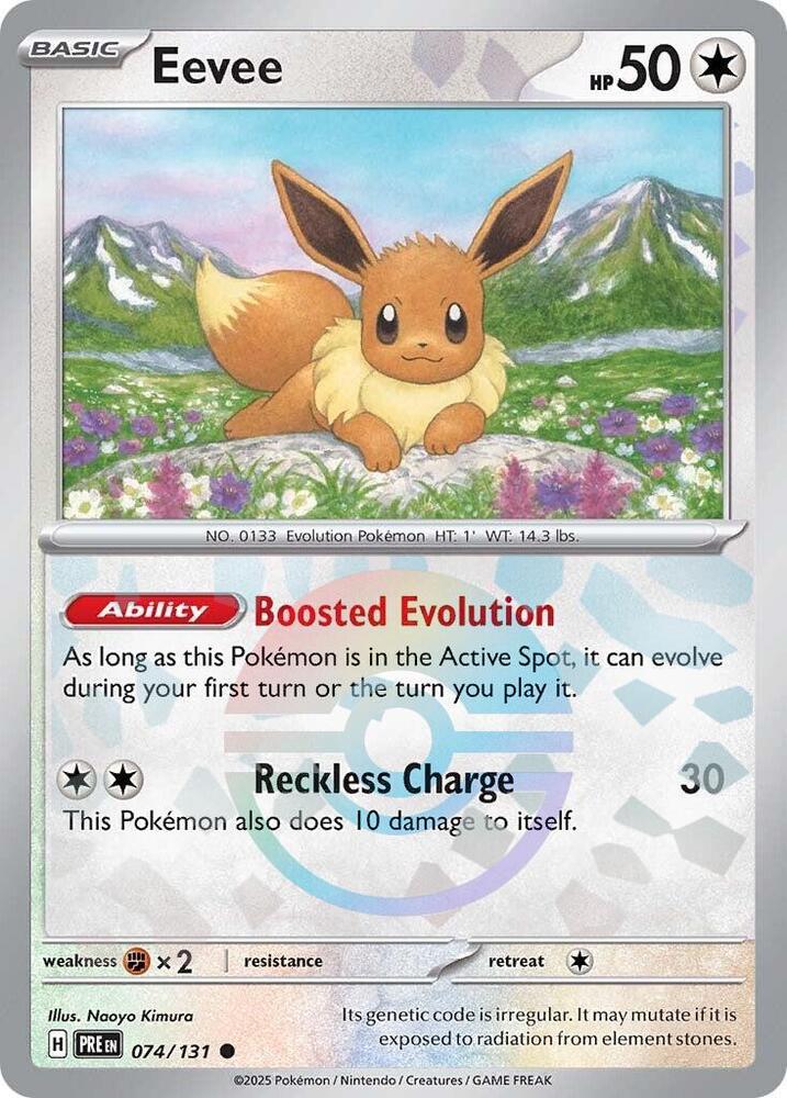 Eevee - 074/131 - SV: Prismatic Evolutions (PRE) (Poke Ball Pattern)
