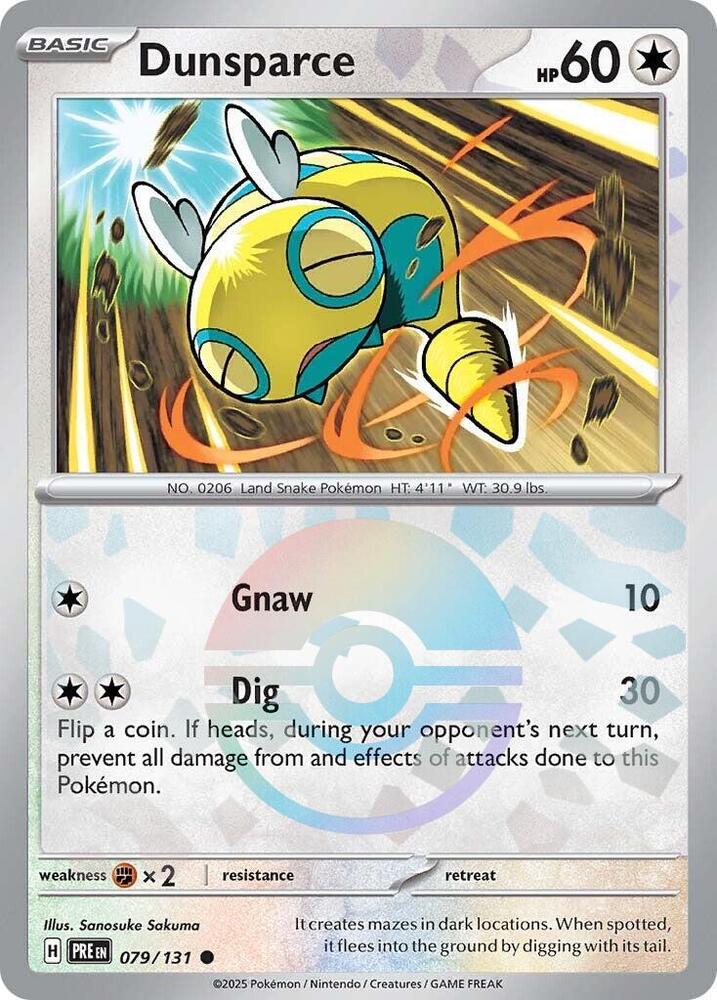 Dunsparce - 079/131 - SV: Prismatic Evolutions (PRE) (Poke Ball Pattern)