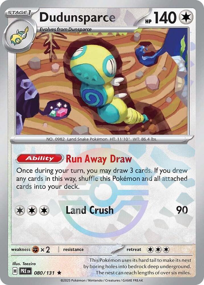 Dudunsparce - 080/131 - SV: Prismatic Evolutions (Poke Ball Pattern)