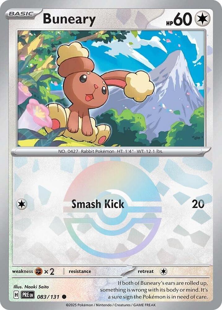 Buneary - 083/131 - SV: Prismatic Evolutions (PRE) (Poke Ball Pattern)
