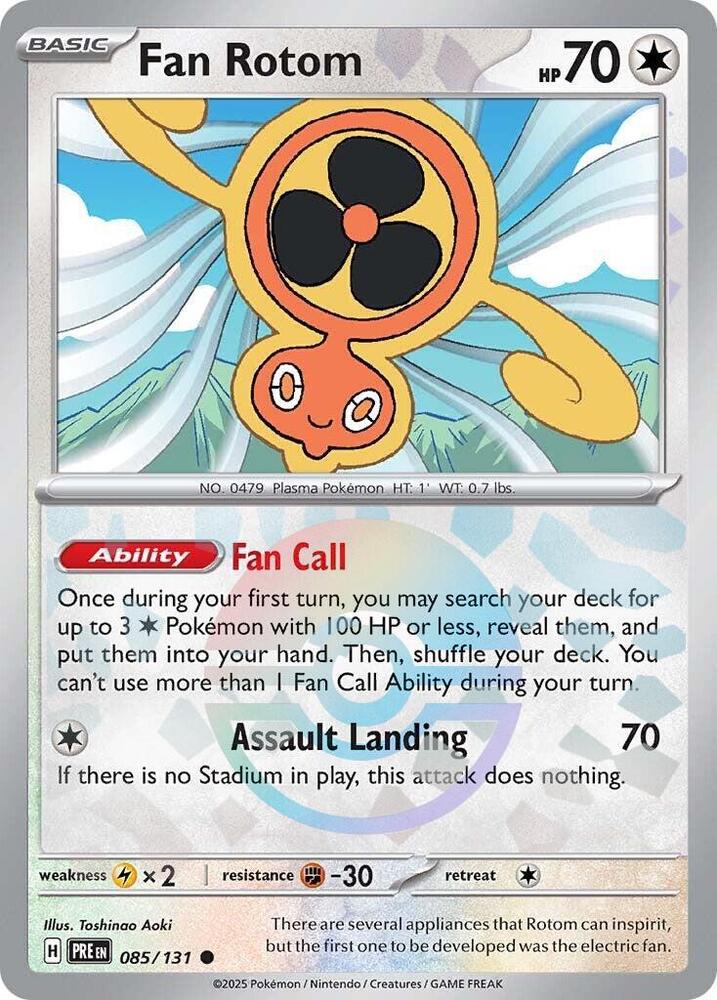 Fan Rotom - 085/131 - SV: Prismatic Evolutions (PRE) (Poke Ball Pattern)