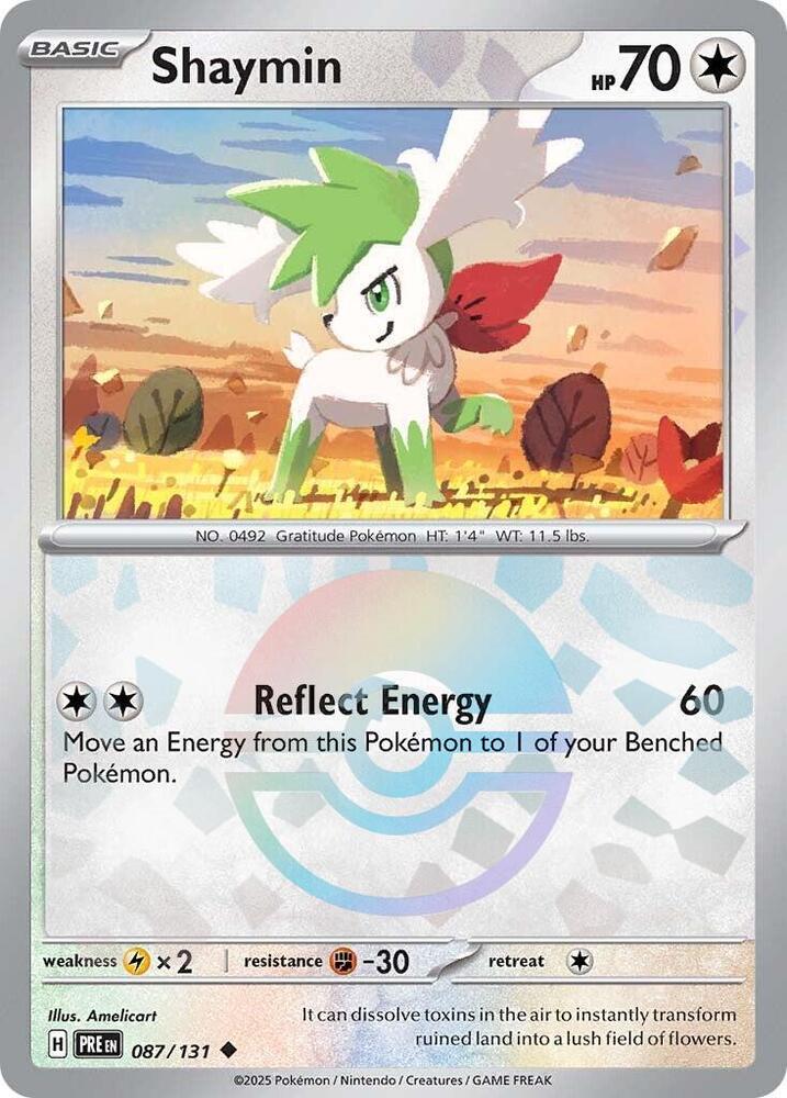 Shaymin - 087/131 - SV: Prismatic Evolutions (PRE) (Poke Ball Pattern)