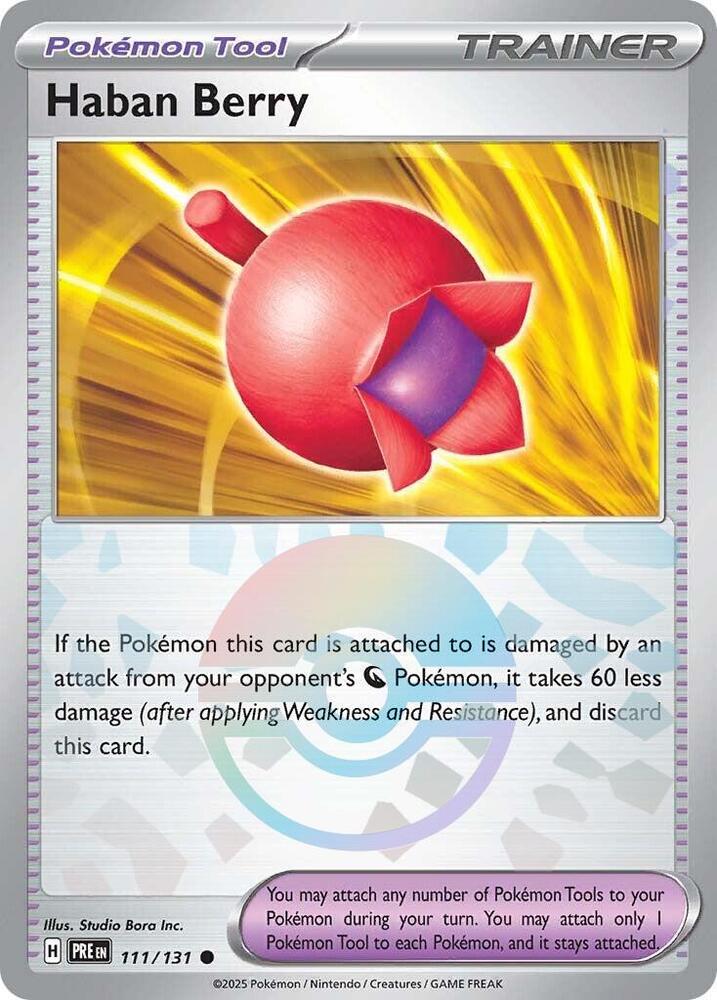 Haban Berry - 111/131 - SV: Prismatic Evolutions (PRE) (Poke Ball Pattern)