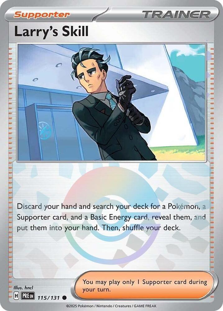 Larry's Skill - 115/131 - SV: Prismatic Evolutions (PRE) (Poke Ball Pattern)
