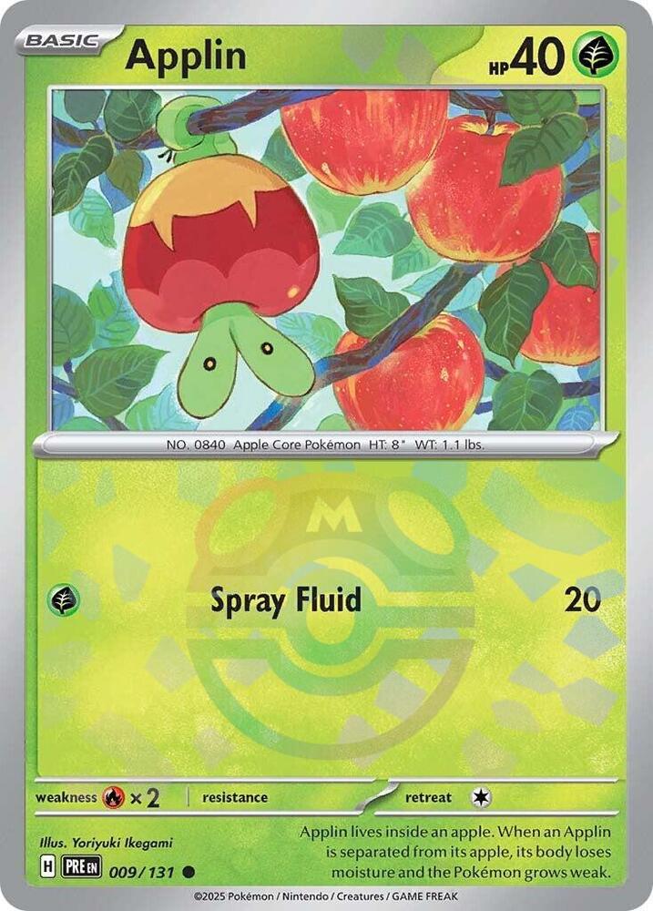 Applin - 009/131 - SV: Prismatic Evolutions (PRE) (Master Ball Pattern)