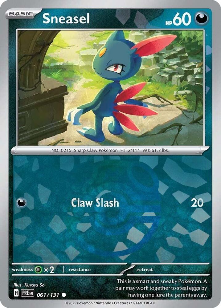 Sneasel - 061/131 - SV: Prismatic Evolutions (PRE) (Master Ball Pattern)