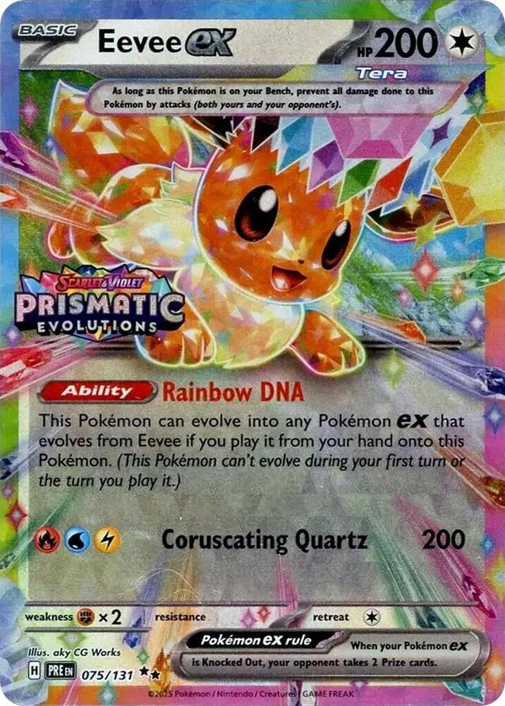 Eevee ex - 075/131 - Prismatic Evolutions Stamp