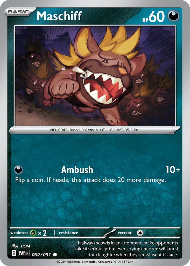 Maschiff - 062/091 - Paldean Fates (Reverse Holo)