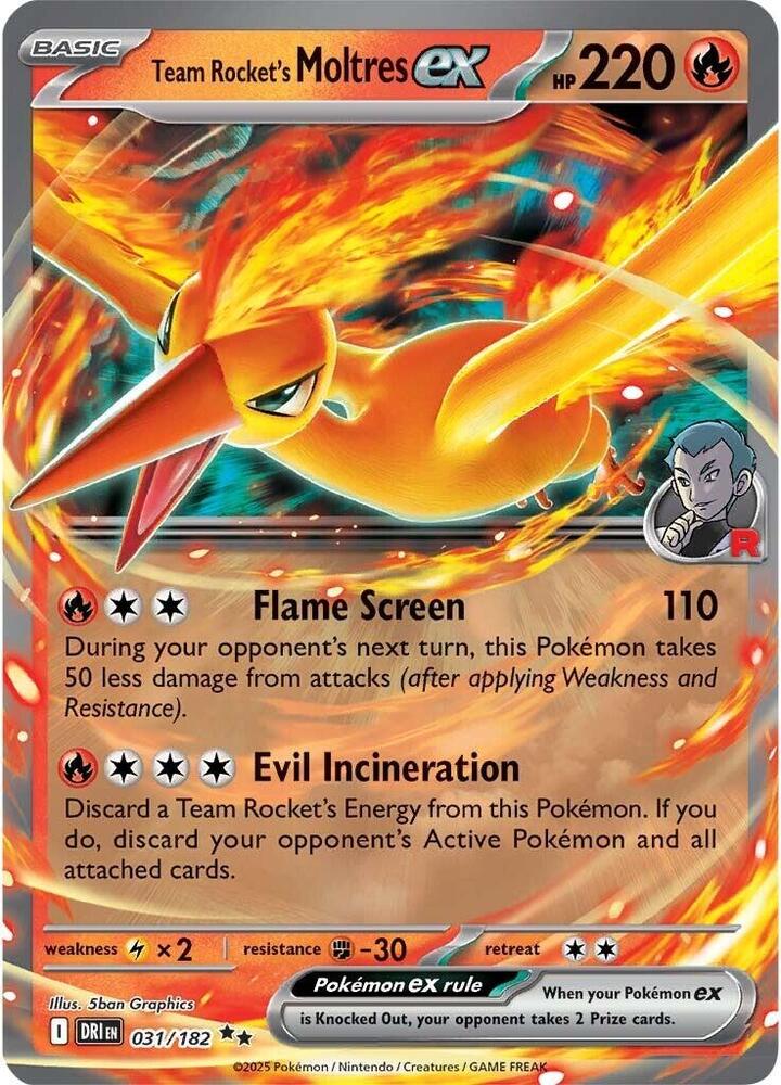 Team Rocket's Moltres ex - 031/182 - SV10: Destined Rivals