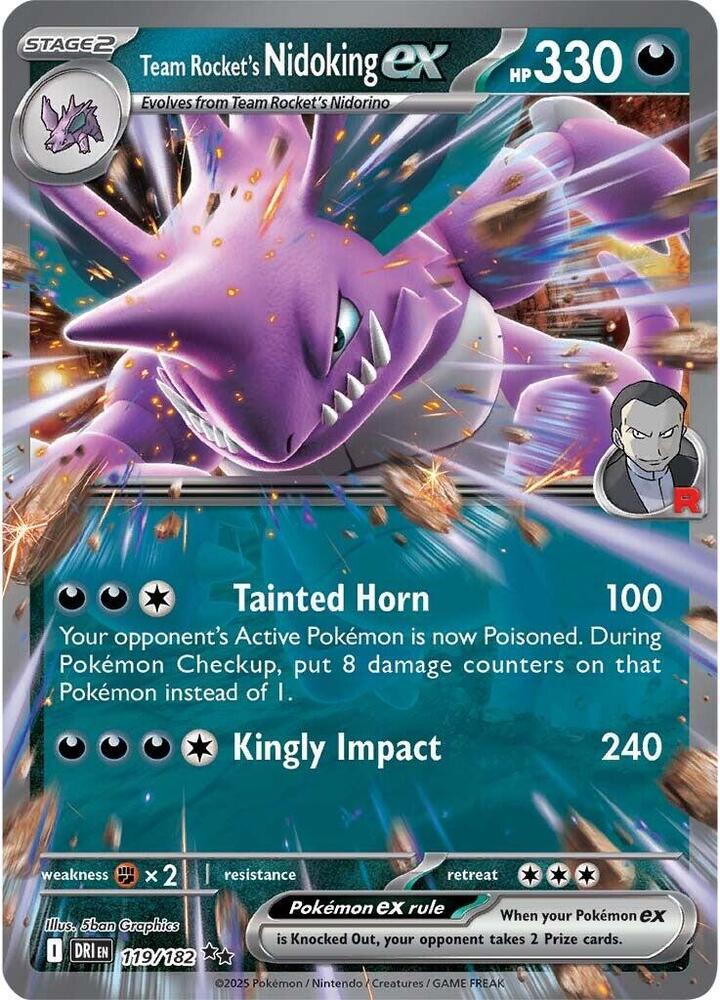 Team Rocket's Nidoking ex - 119/182 - SV10: Destined Rivals
