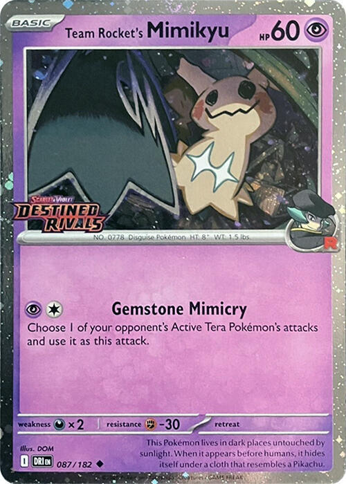 Team Rocket's Mimikyu - 087/182 (Prerelease) - SV: Scarlet & Violet Promo Sealed