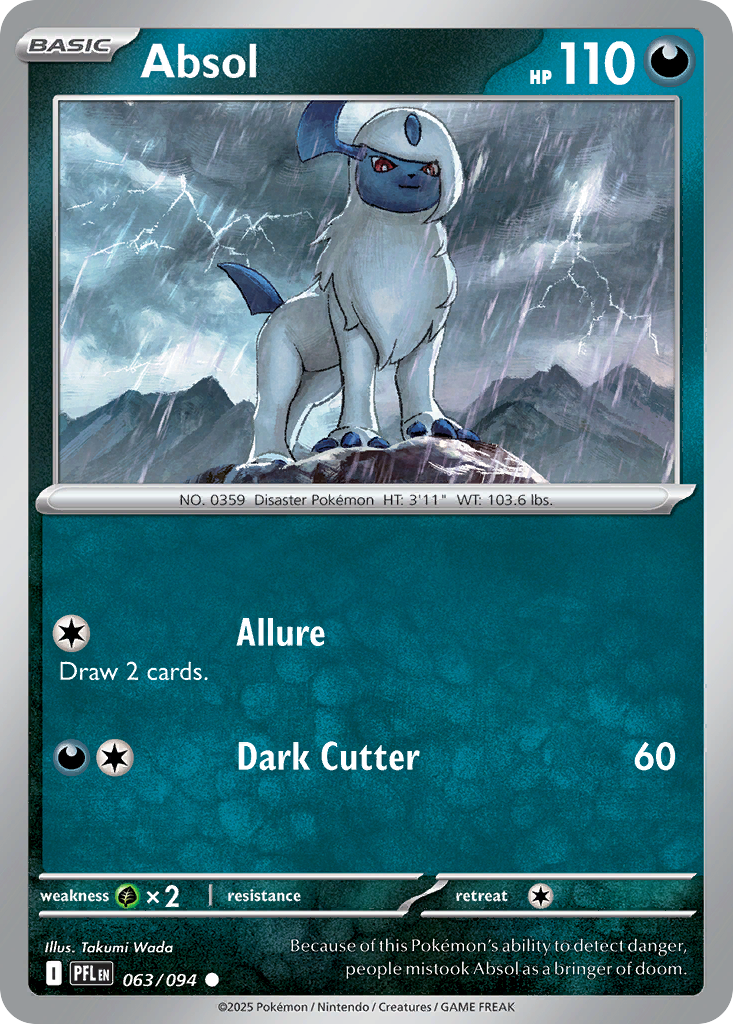 Absol- 063/094 - Phantasmal Flames (Reverse Holo)