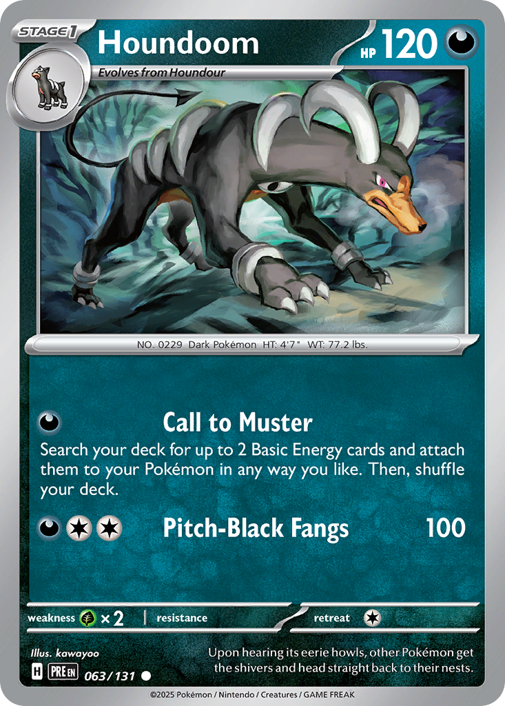 Houndoom- 063/131 - Prismatic Evolutions (Reverse Holo)